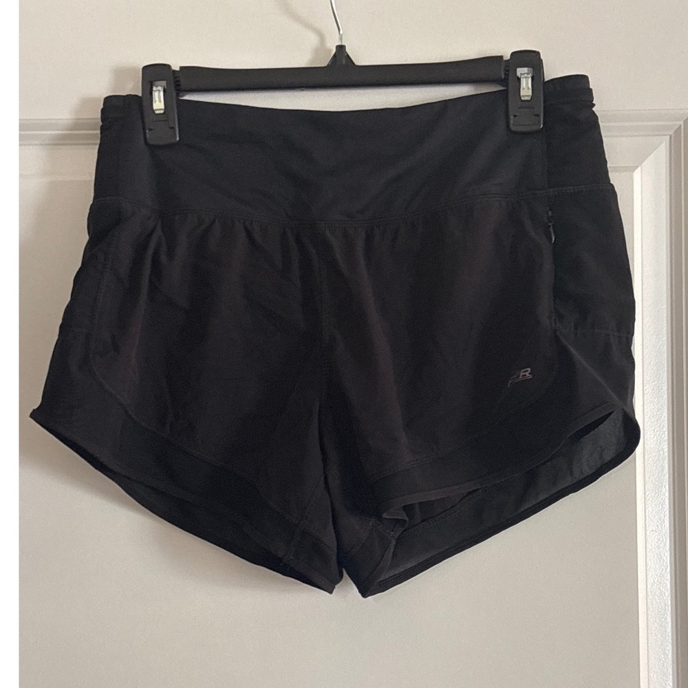 Fit2Run Black Mesh Trim Running Shorts Built-in Liner Zipper Pocket Size S